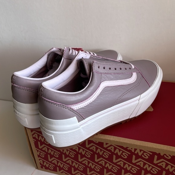 Vans Old Skool Stacked platform (Tumbled Lthr) Prpdv/trwht - Picture 5 of 9